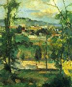 Paul Cezanne, Dorf hinter den Baumen, Ile de France